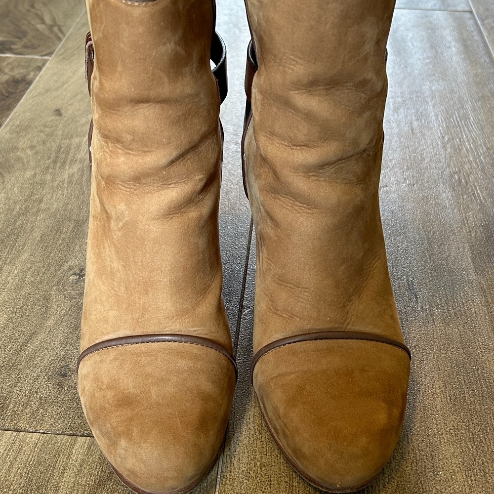 rag & bone Nubuck Leather Trim Embellishment Boots